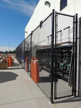 Security gates and yard fencing at the Tracy fulfillment facility